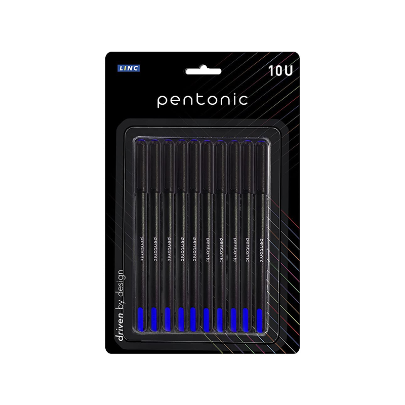 Pentonic 0.7 mm Ball Pen Blister Pack Blue Ink - Pack of 10 Pens