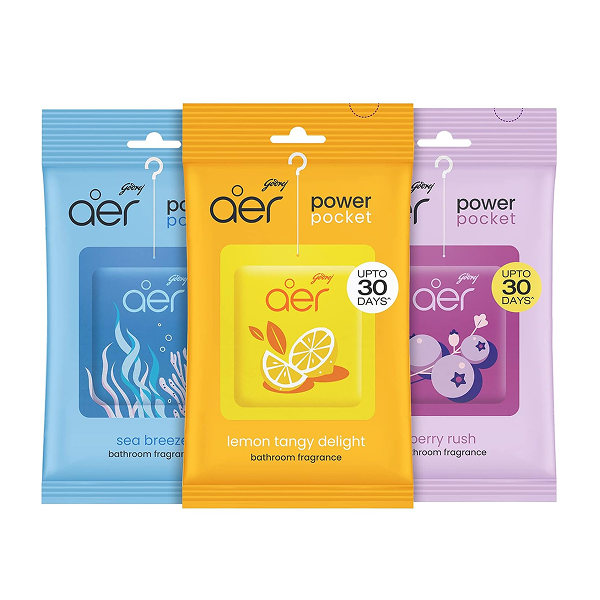 Godrej Air Power Pocket Bathroom Freshner10 g Pack of 3
