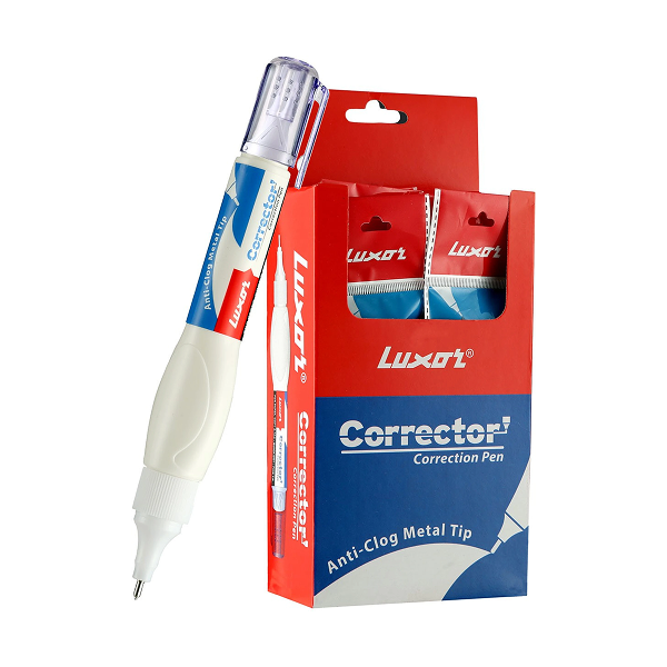 Luxor Quick-Dry Correction Pen, Perfect for Error-Free Writing