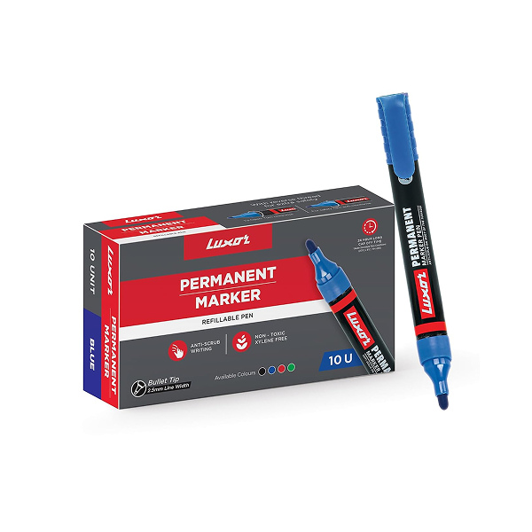 Luxor Refillable Permanent Marker Pen Blue