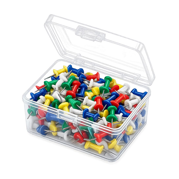 Multicolour Thumb Pins with Sharp Steel Pins for Notice & Bulletin Boards